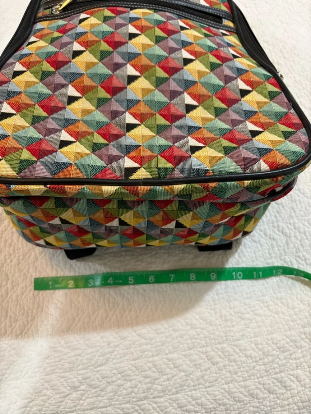 Multicolor Geometric Pattern Backpack by Signare - Picture 8 of 10